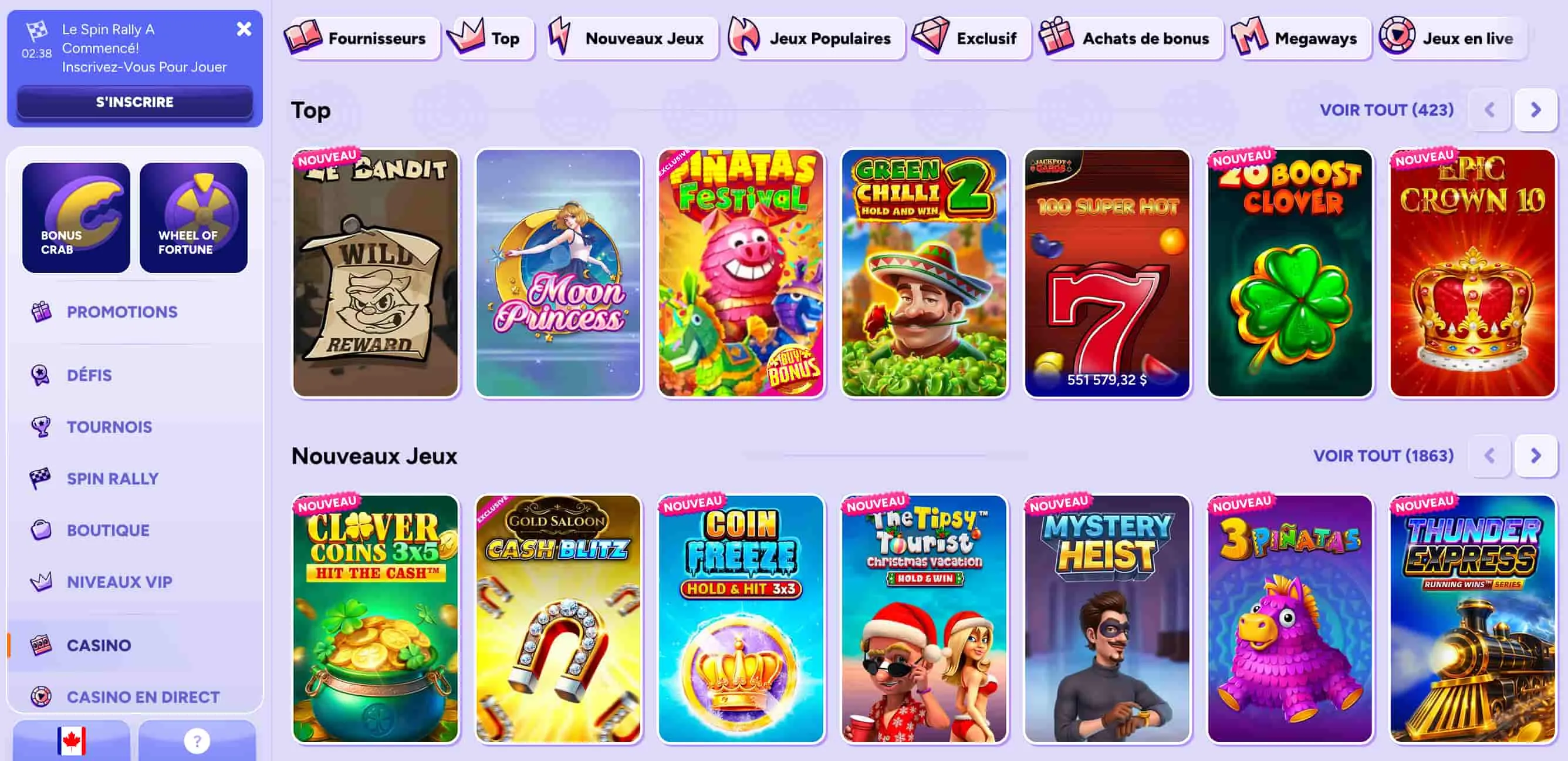 Bibliothèque de Jeux SpinBara Casino Bibliothèque de Jeux SpinBara Casino